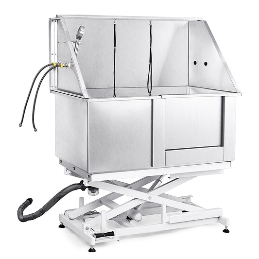 50" Dog Cat Pet Grooming Bath Tub Wash Station Electric Height Adjustment