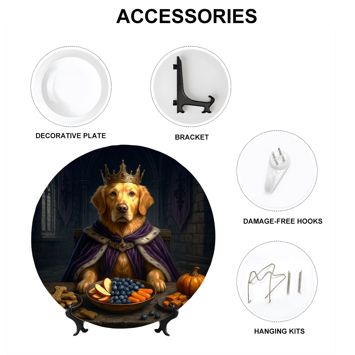 SPF Decorative Plate (Royal Collection) - Golden Retriever 2