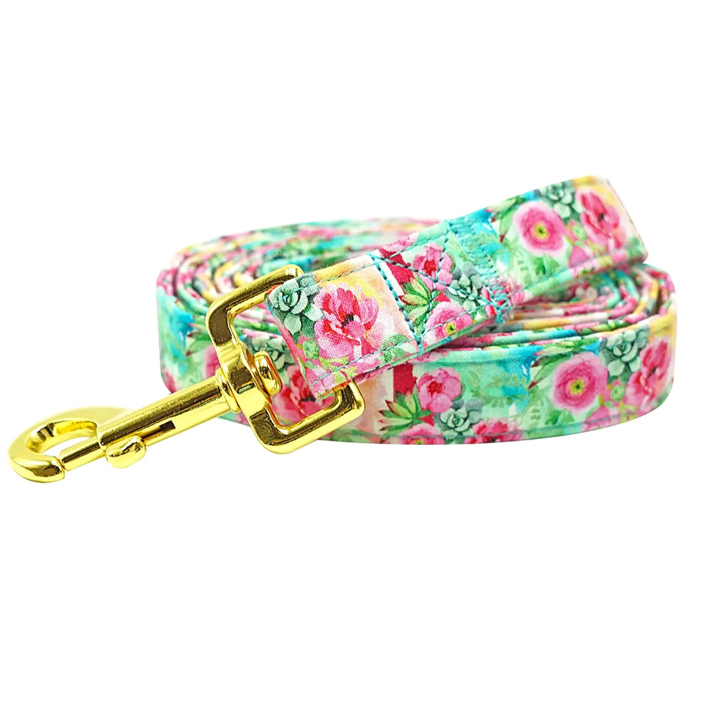 Bobo Rainbow Dog Leash Pink Flower Print Girl Durable Strong Dog Leash Heavy Duty Leash Comfortable Padded Dog Leash for Small Medium Large Dogs