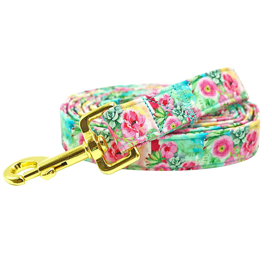 Bobo Rainbow Dog Leash Pink Flower Print Girl Durable Strong Dog Leash Heavy Duty Leash Comfortable Padded Dog Leash for Small Medium Large Dogs