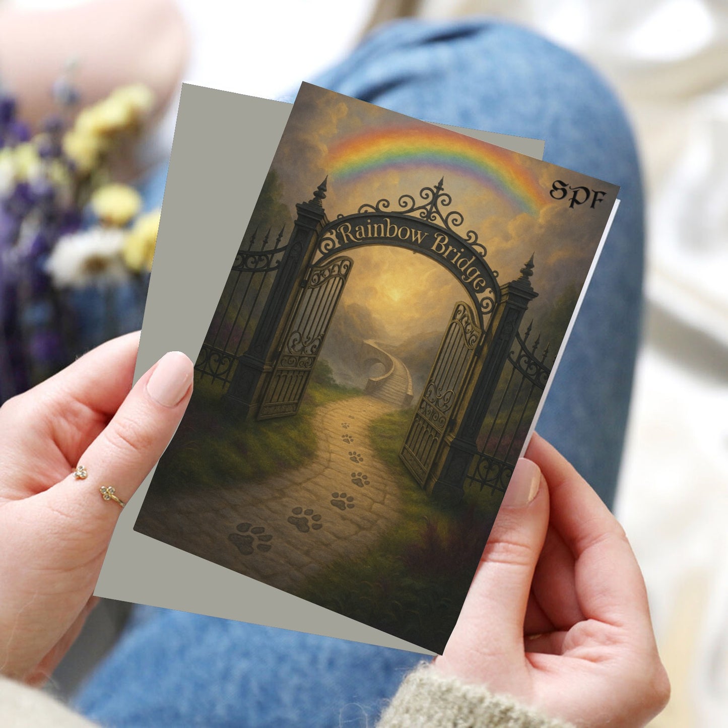 SPF Rainbow Bridge Condolences Card