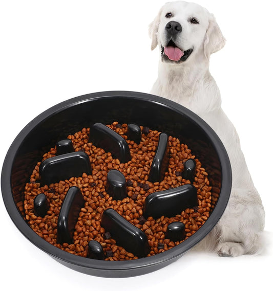Premium Slow Feeder Dog Bowl - Safe, Non-Slip Maze Design for All Food Types - Perfect for Raised Feeders
