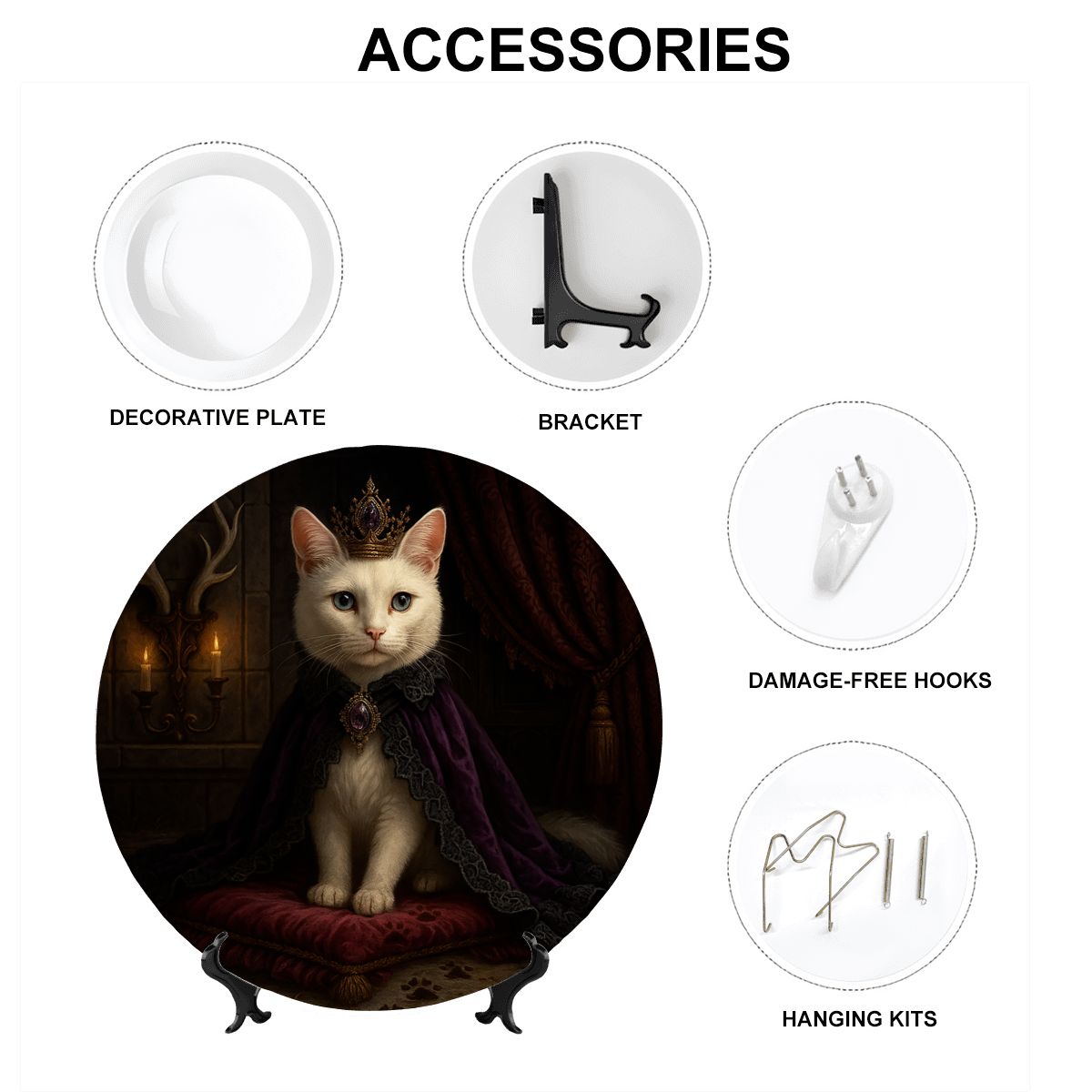 SPF Decorative Plate (Royal Collection) - Domestic Shorthair/Tabby 1
