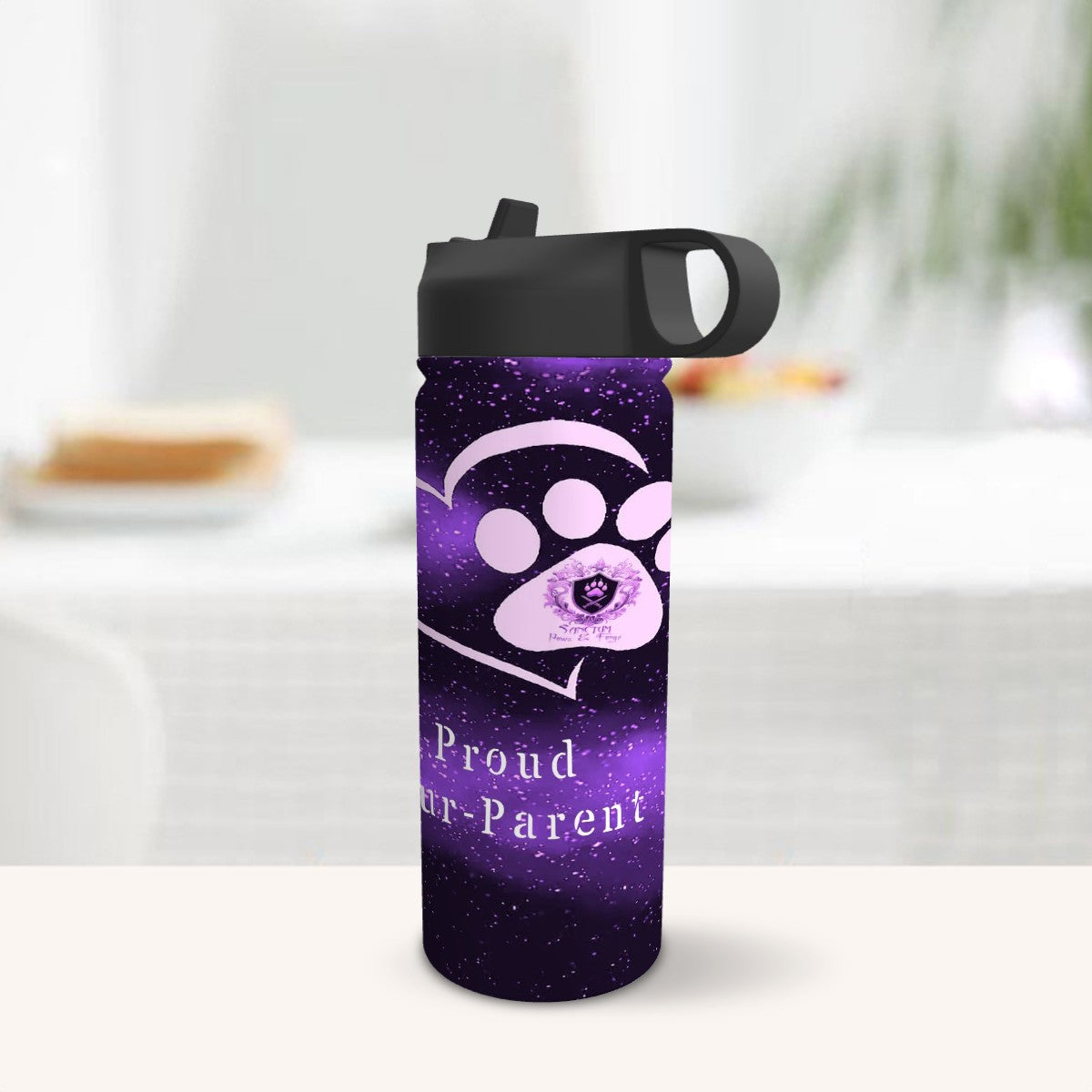 SPF Stainless Steel Vacuum Insulated Tumbler (18oz) Purple Proud Fur-Parent