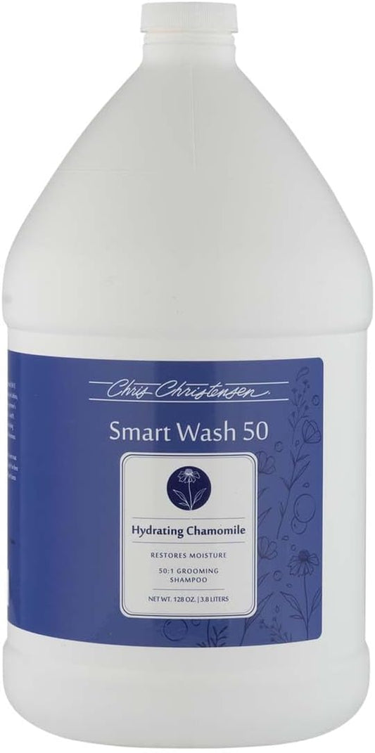 Smartwash50 Hydrating Chamomile Ultra Concentrated Dog Shampoo, Makes up to 50 Bottles Groom like Professional, Delightfully Fragranced Suitable for All Coats Made in the USA, 1 Gal