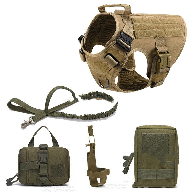 Premium Pet Guardian Gear: Tactical Dog Harness Pet German Shepherd K9 Training Vest Dog Harness And Leash Set For All Breeds Dogs - Sanctum Paws and Fangs