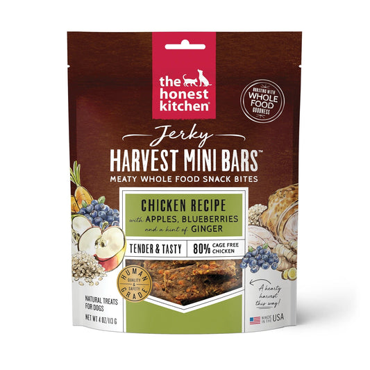 Honest Kitchen Harvest Mini Bars Chicken Dog Treats (4oz)