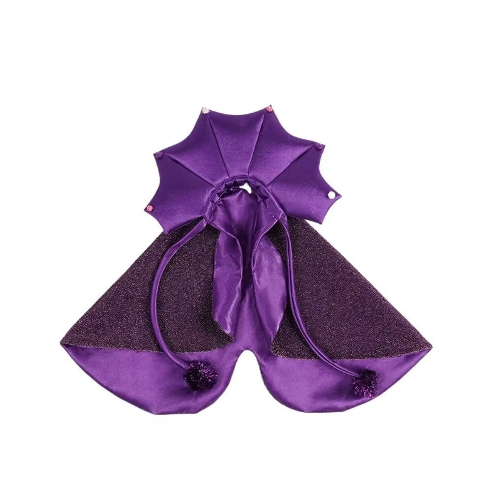 Adorable Purple Witch Cloak & Hat for Your Furry Friend's Halloween Fun! 🐾🎃✨ #PetCostume #HalloweenPawty