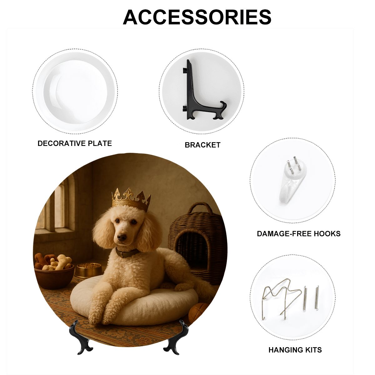 SPF Decorative Plate (Royal Collection) - Poodle