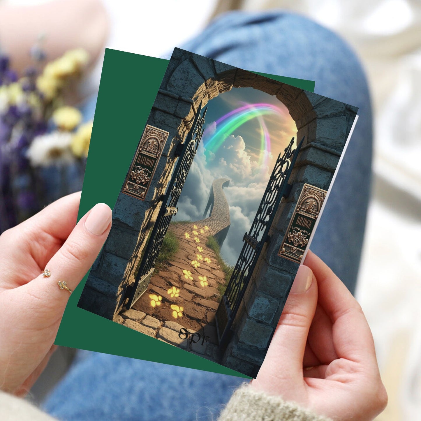 SPF Rainbow Bridge Condolences Card