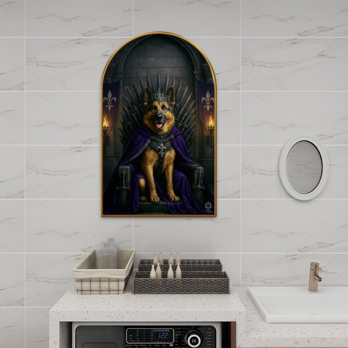 SPF Arched Canvas Prints Wall Art (German Shepard)