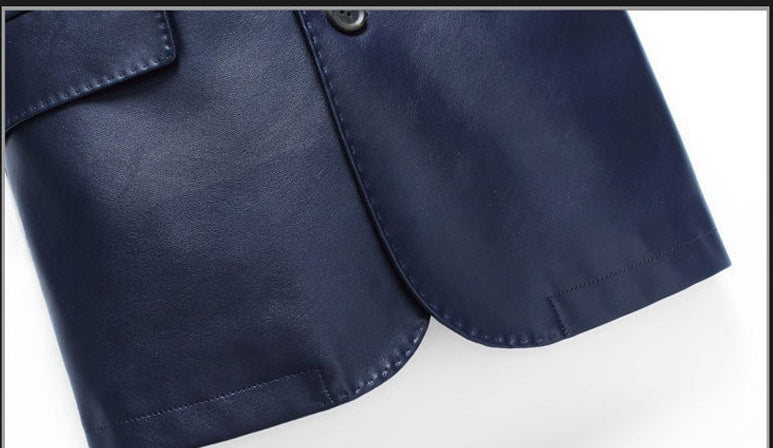 Fathers Wear Loose Casual PU Leather Jackets