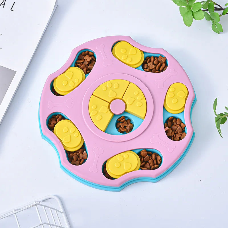 Interactive Dog Puzzle Feeder - Slow Eating Bowl for Cats and Dogs to Boost IQ and Fun!