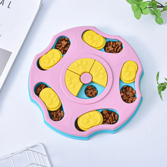Interactive Dog Puzzle Feeder - Slow Eating Bowl for Cats and Dogs to Boost IQ and Fun!
