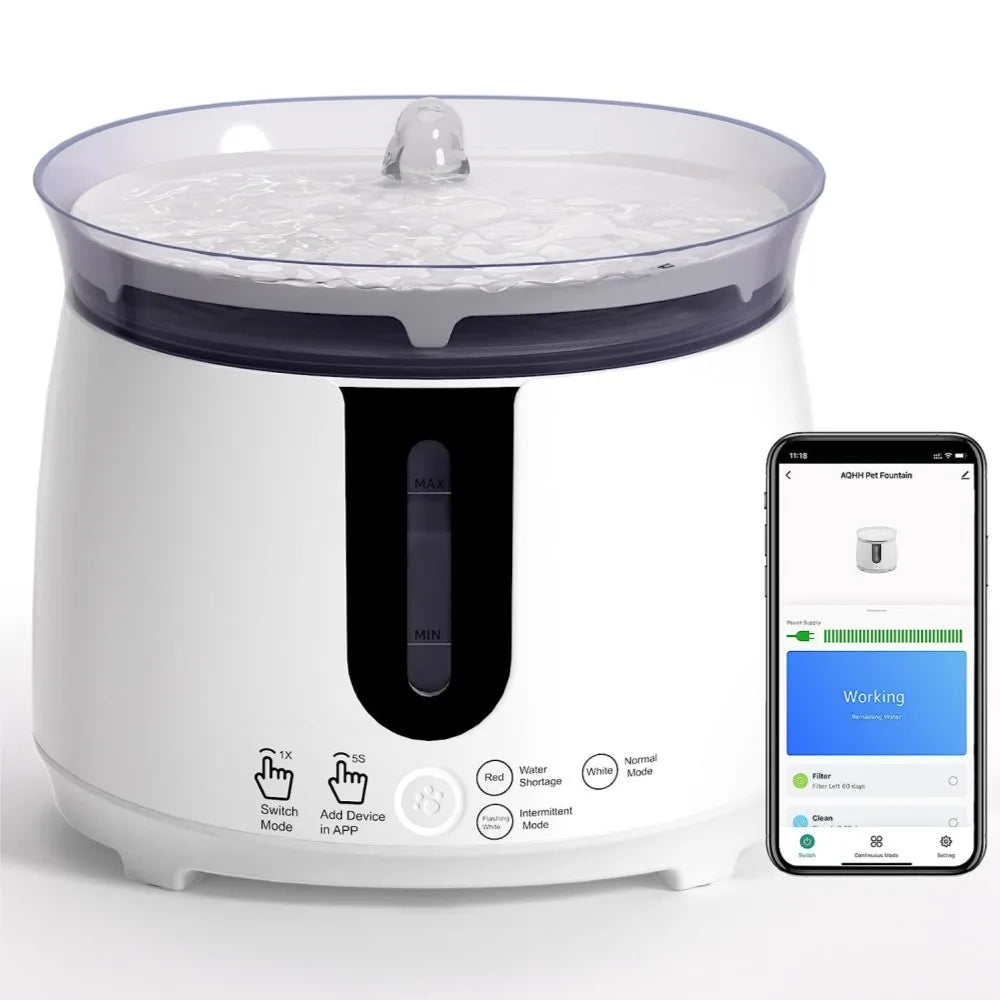 Cat Water Fountain Auto Filter Wireless Smart Pet Cat Drinker Bowl 2L Recirculate Filtring Drinker for Cats Pet Water Dispenser