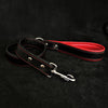 Premium Pet Guardian Gear: Black soft leather dog leash - Sanctum Paws and Fangs