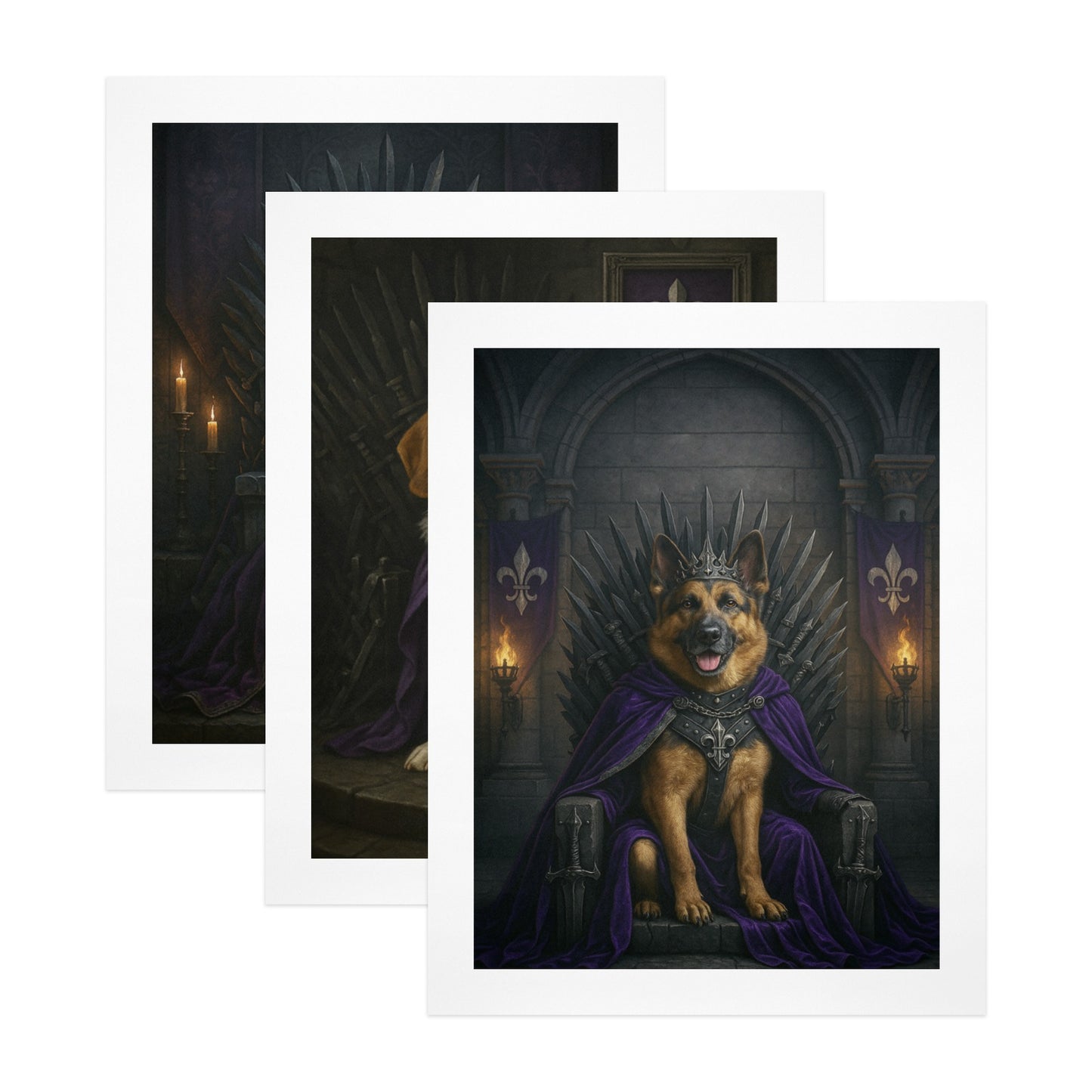 SPF Art Prints of Royal Pets (Set of 3)
