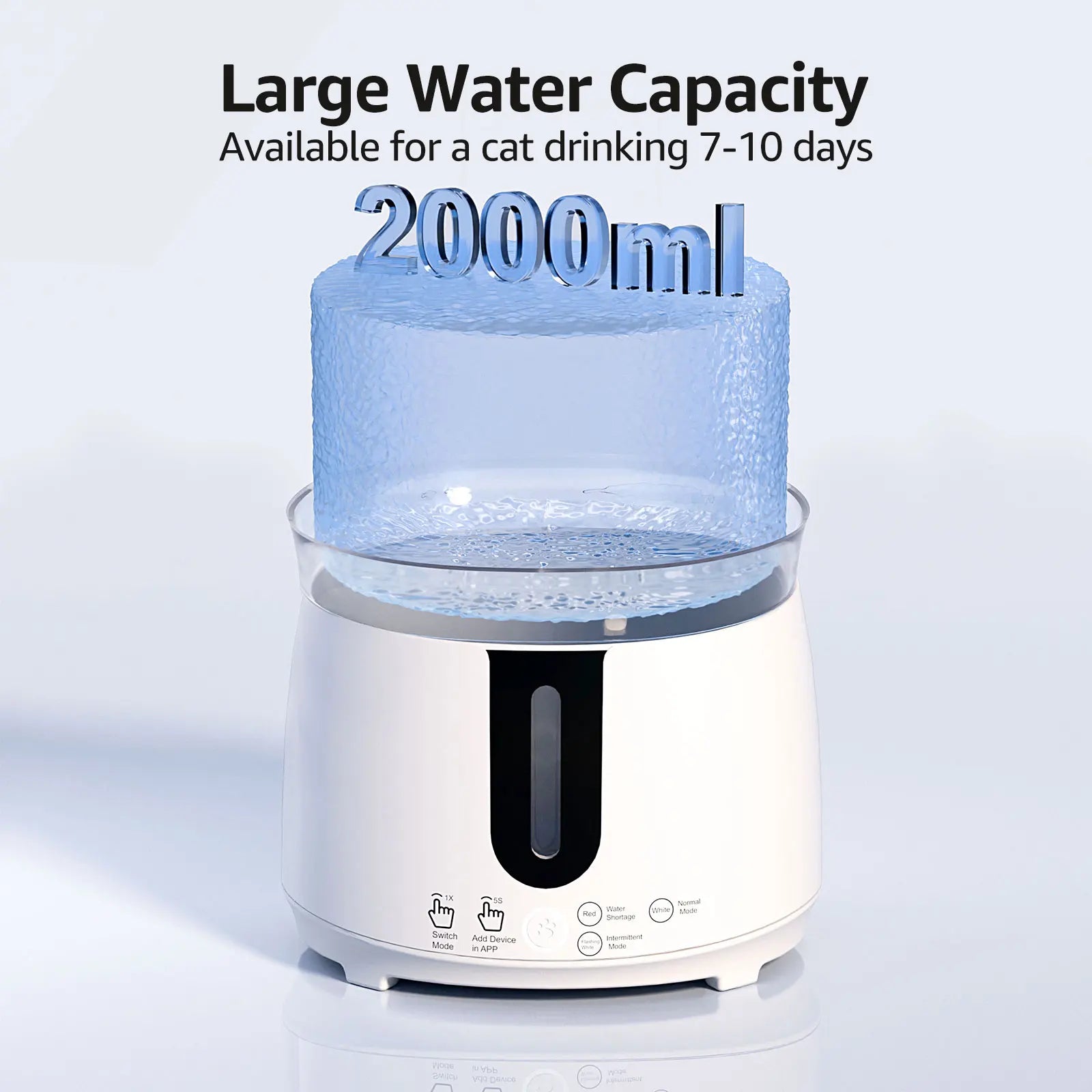 Cat Water Fountain Auto Filter Wireless Smart Pet Cat Drinker Bowl 2L Recirculate Filtring Drinker for Cats Pet Water Dispenser