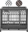 Premium Pet Guardian Gear: Heavy Duty Dog Cage for Large Dog Strong Metal Kennel and Crate Pet Playpen with Three Doors, Four Wheels,38 Inch,Y Shape,Silver … … … - Sanctum Paws and Fangs