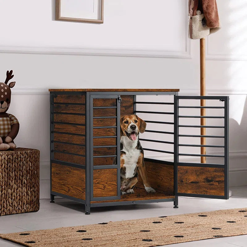Kehoe Solid + Manufactured Wood Pet Crate with 1 Door