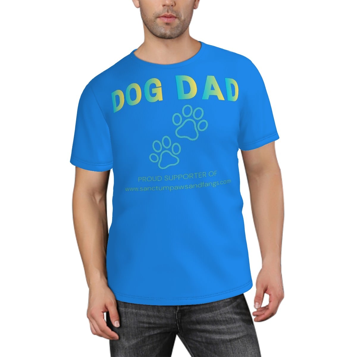 Dog Dad Blue Tee