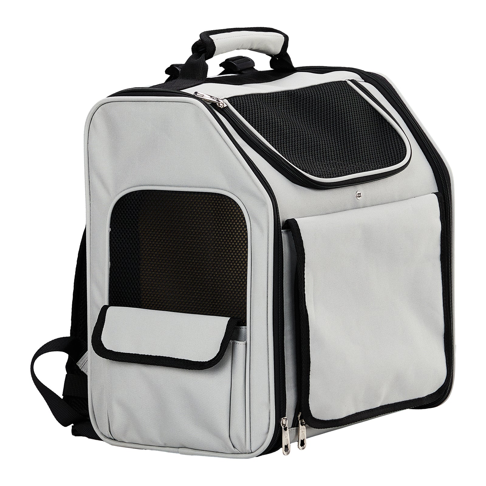 Curated Ethical Lifestyle: Pet Carrier Backpack, Expandable Cat Dog Carrier With Back Extension, Breathable Mesh Travel Backpack For Small Dogs Cats, Soft-Sided Pet Backpack Holds Up To 26 Lbs - Sanctum Paws and Fangs
