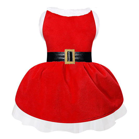 Dog Christmas Mrs. Claus Costumes