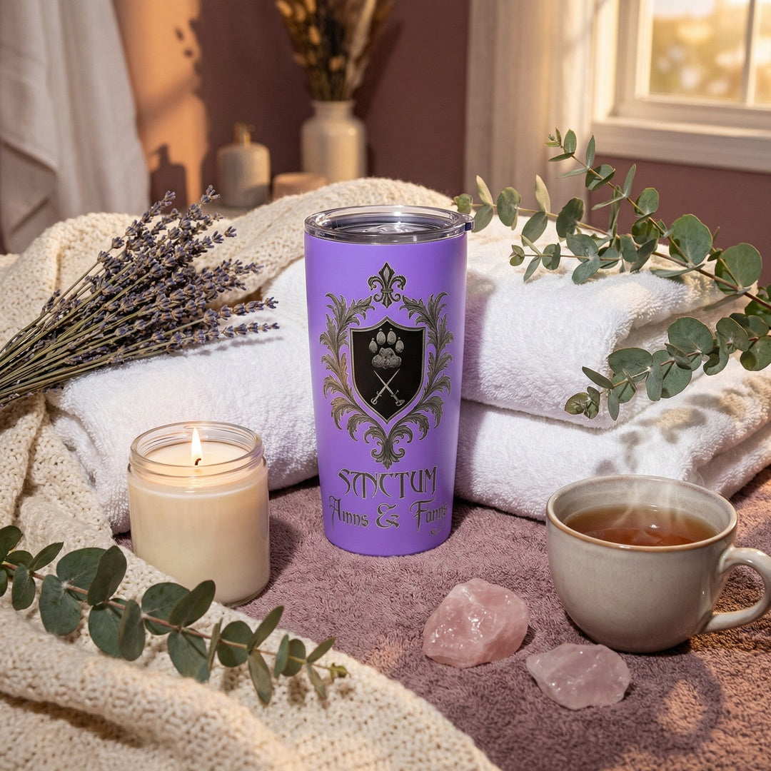 Curated Ethical Lifestyle: SPF Stainless Steel Straw Lid Cup (20oz) - Lt. Purple - Sanctum Paws and Fangs