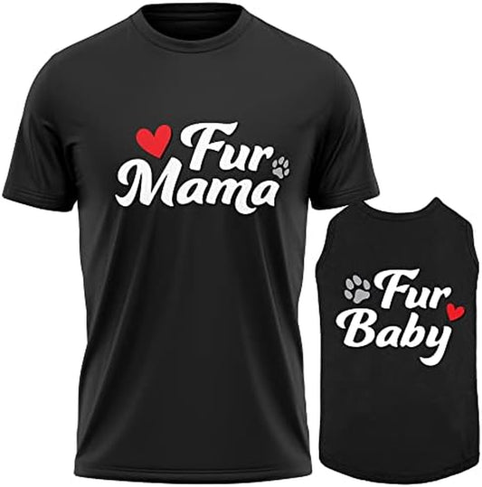 Match Your Style with Your Pup! 🐾❤️ Adorable Black Outfits for Fur Mamas and Their Babies! 🐶👗 #DogFashion #MatchingOutfits