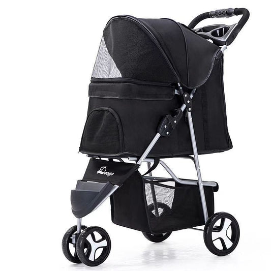 3-Wheel Adventure Pet Stroller – Lightweight All-Terrain Trolley for Active Lifestyles