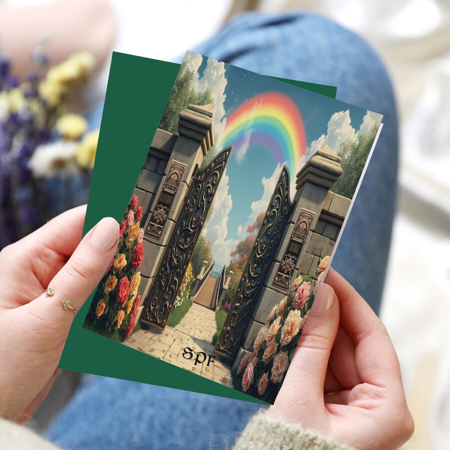 SPF Rainbow Bridge Condolences Card