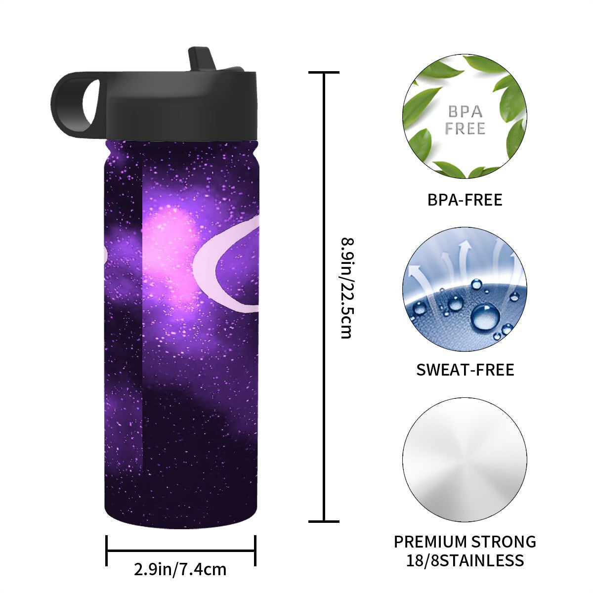SPF Stainless Steel Vacuum Insulated Tumbler (18oz) Purple Proud Fur-Parent