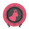 SPF Decorative Plate (King Cat Outline) - Rose