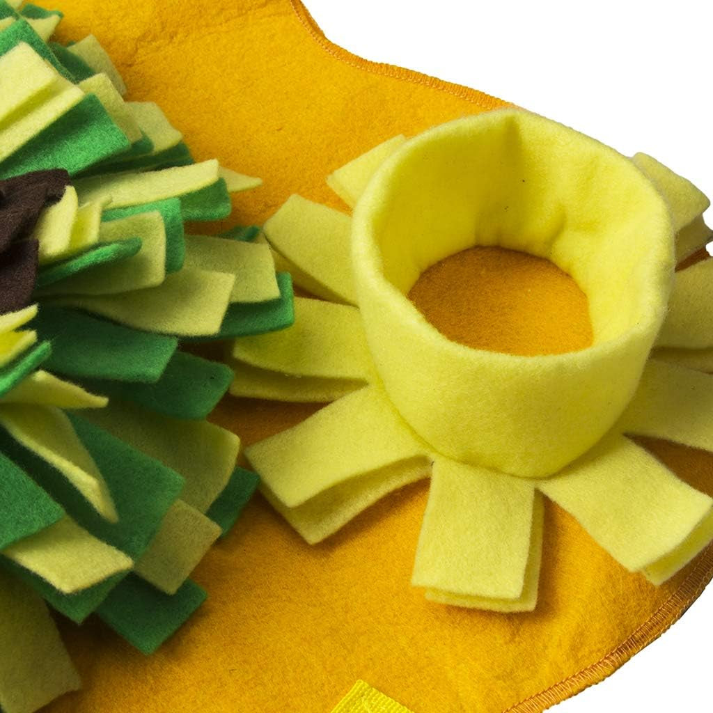 Interactive Dog Snuffle Mat - Machine Washable Foraging Activity Mat for Stress Relief (Yellow-Green)