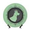 SPF Decorative Plate (King Dog Outline) - Green