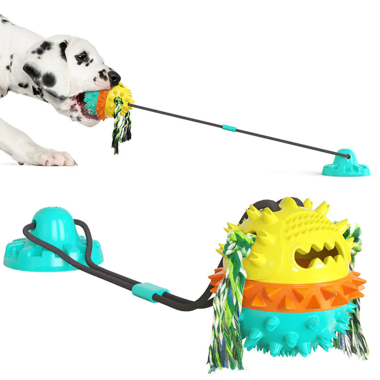 Powerful Biting-Resistant Dog Toy with Sucker
