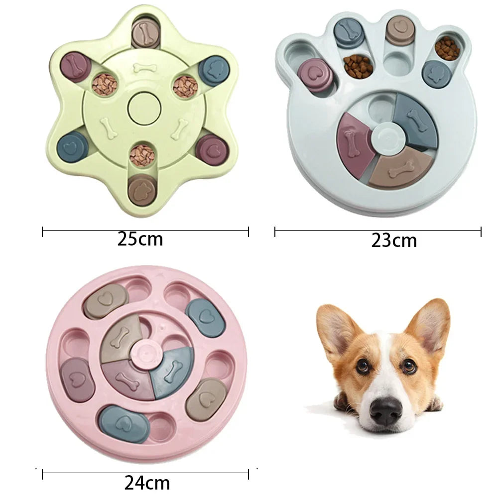 Interactive Dog Puzzle Feeder - Slow Eating Bowl for Cats and Dogs to Boost IQ and Fun!