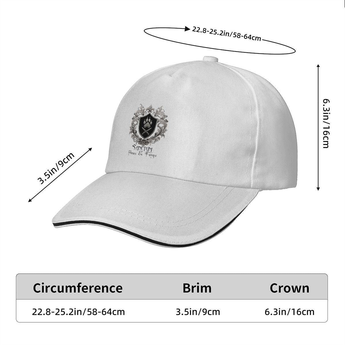 SPF Sandwich Brim Baseball Cap (Made in USA)
