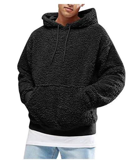 Men's Hoodie with Plush Fabric