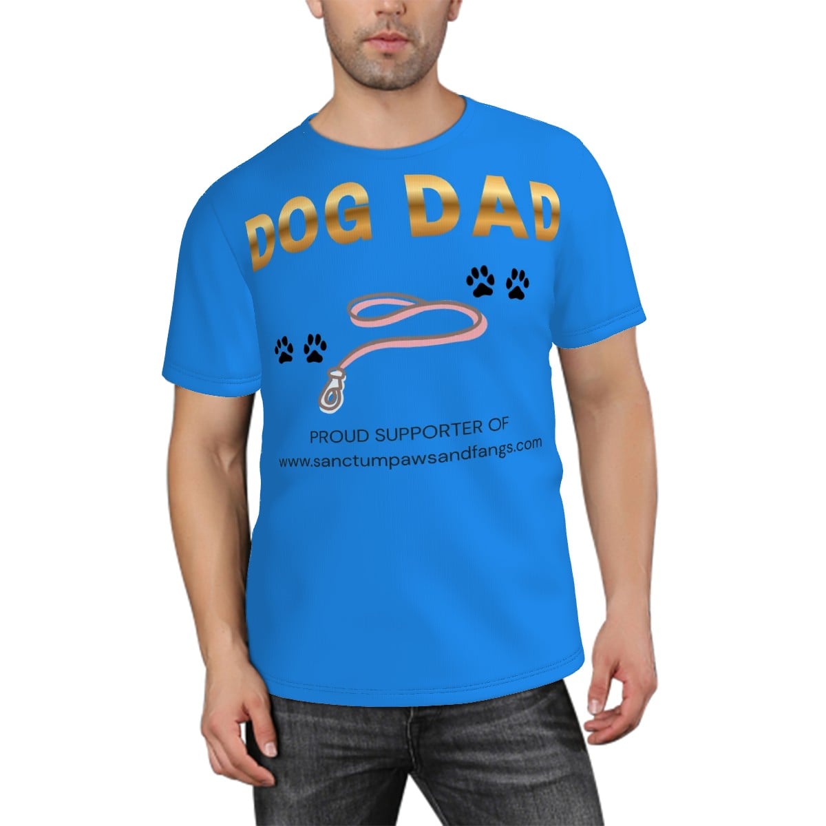 Dog Dad Blue Tee