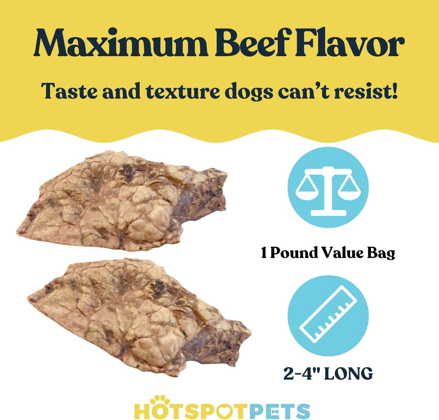 Beef Lung Dog Treats -1 Pound Big Bag - Slow Roasted, All Natural Dehydrated Premium Beef Lung Training Treats for Dogs - High Protein- Rawhide Alternative Snack for All Breeds