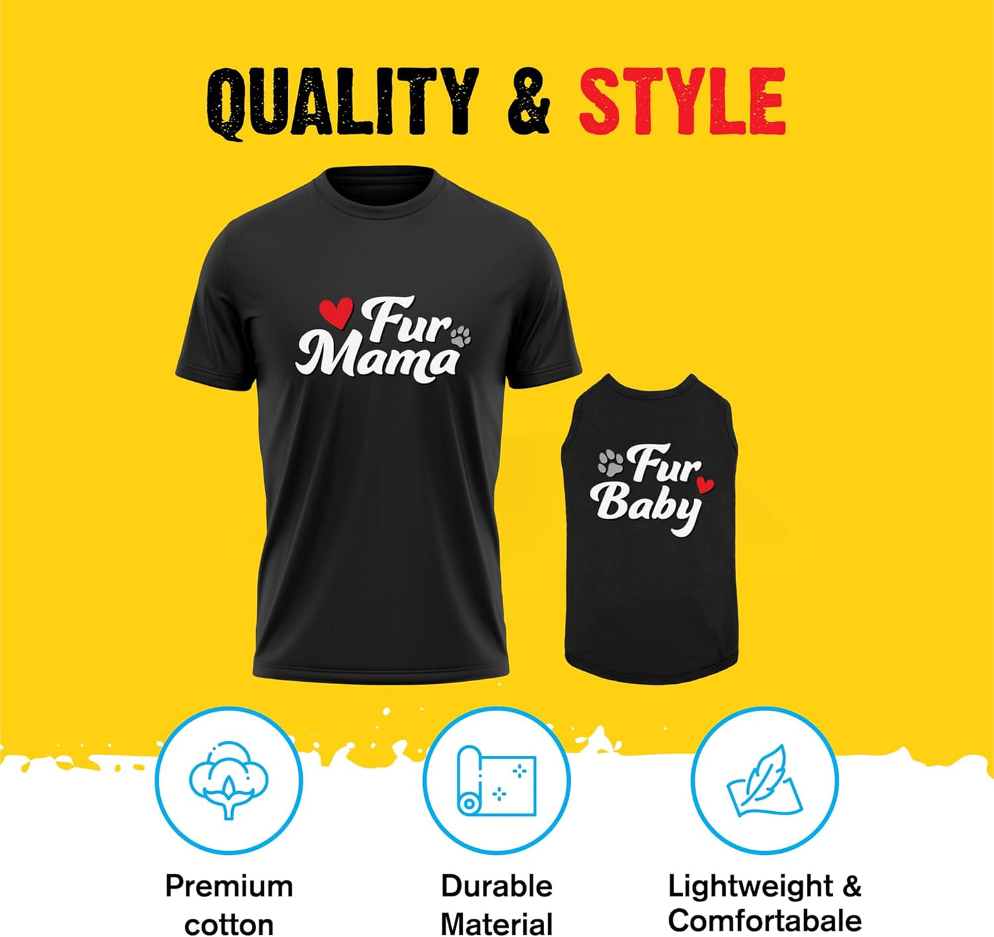 Match Your Style with Your Pup! 🐾❤️ Adorable Black Outfits for Fur Mamas and Their Babies! 🐶👗 #DogFashion #MatchingOutfits