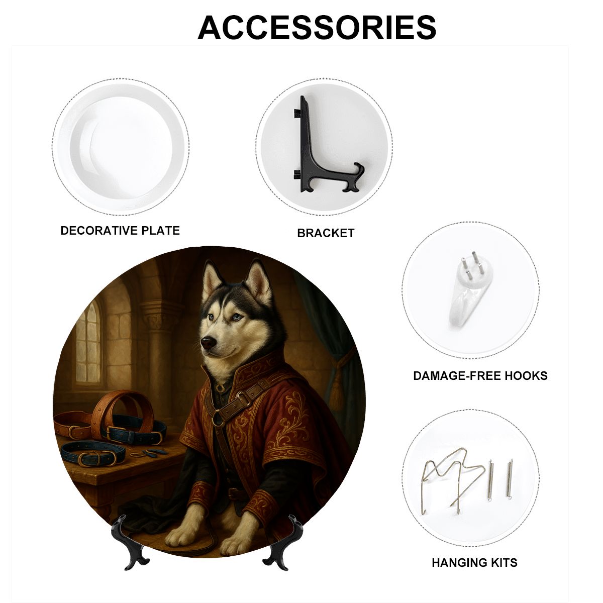 SPF Decorative Plate (Royal Collection) - Husky