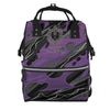 SPF Multifunctional Pet Parent Backpack - Purple & grey flames