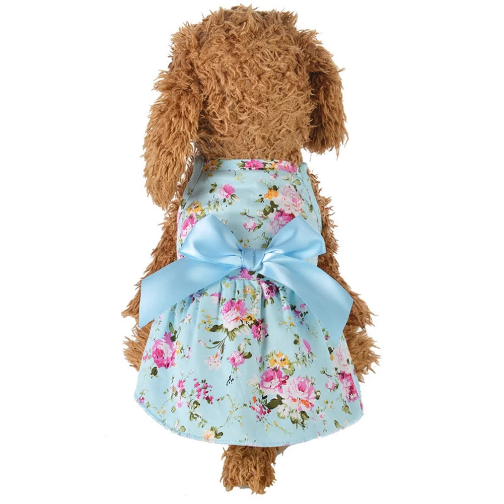 Adorable Spring/Summer Flower Print Pet Dress for Your Furry Friends! 🌸🐾 #CutePets #DogFashion #CatStyle