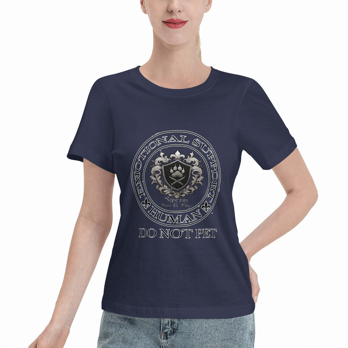 SPF Women's Basic T-Shirt (Emotional Support Human)