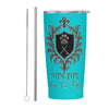SPF Stainless Steel Straw Lid Cup (20oz) - Turquoise