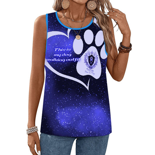 SPF Sleeveless Workout Tops for Women - Blue