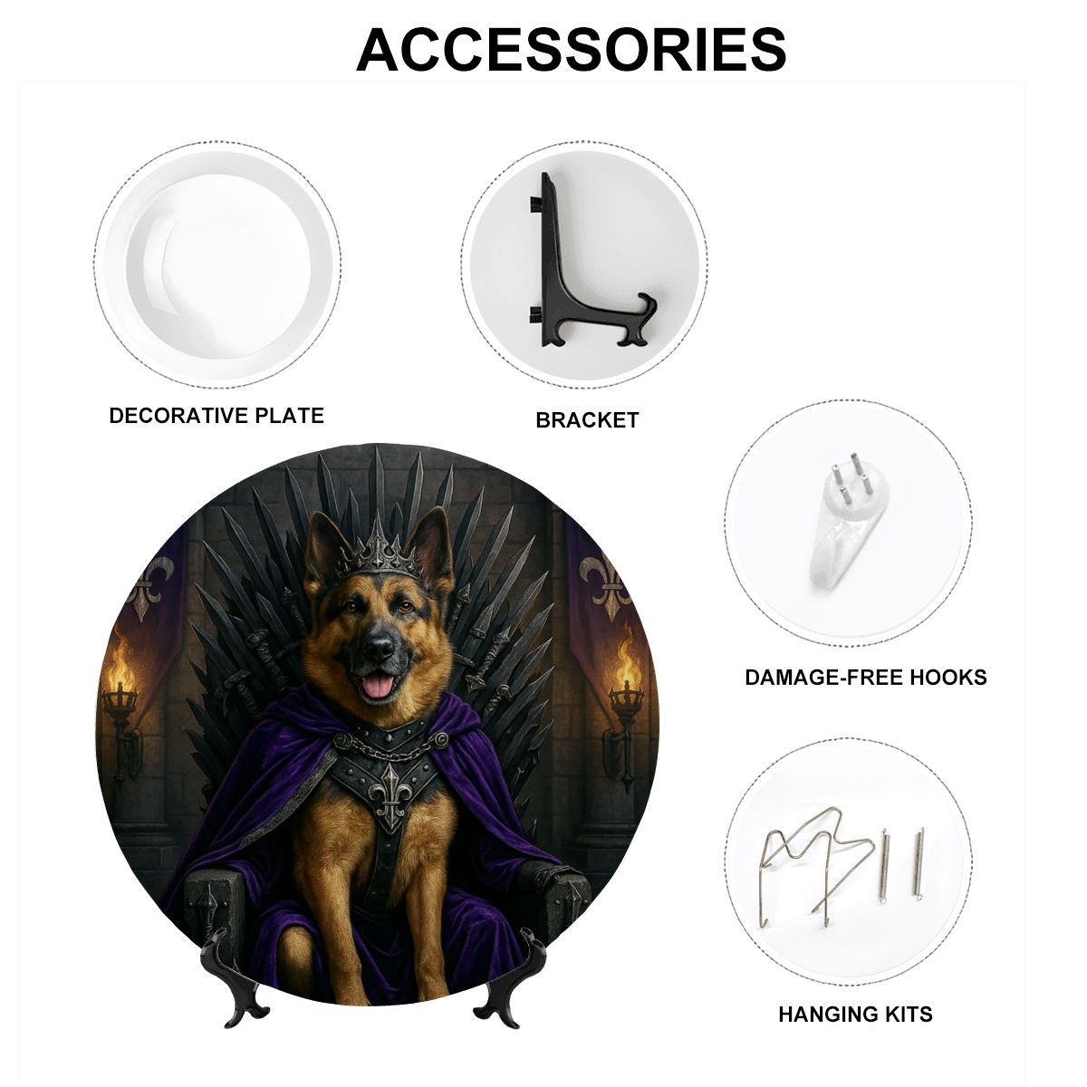 SPF Decorative Plate (Royal Collection) - German Shepard