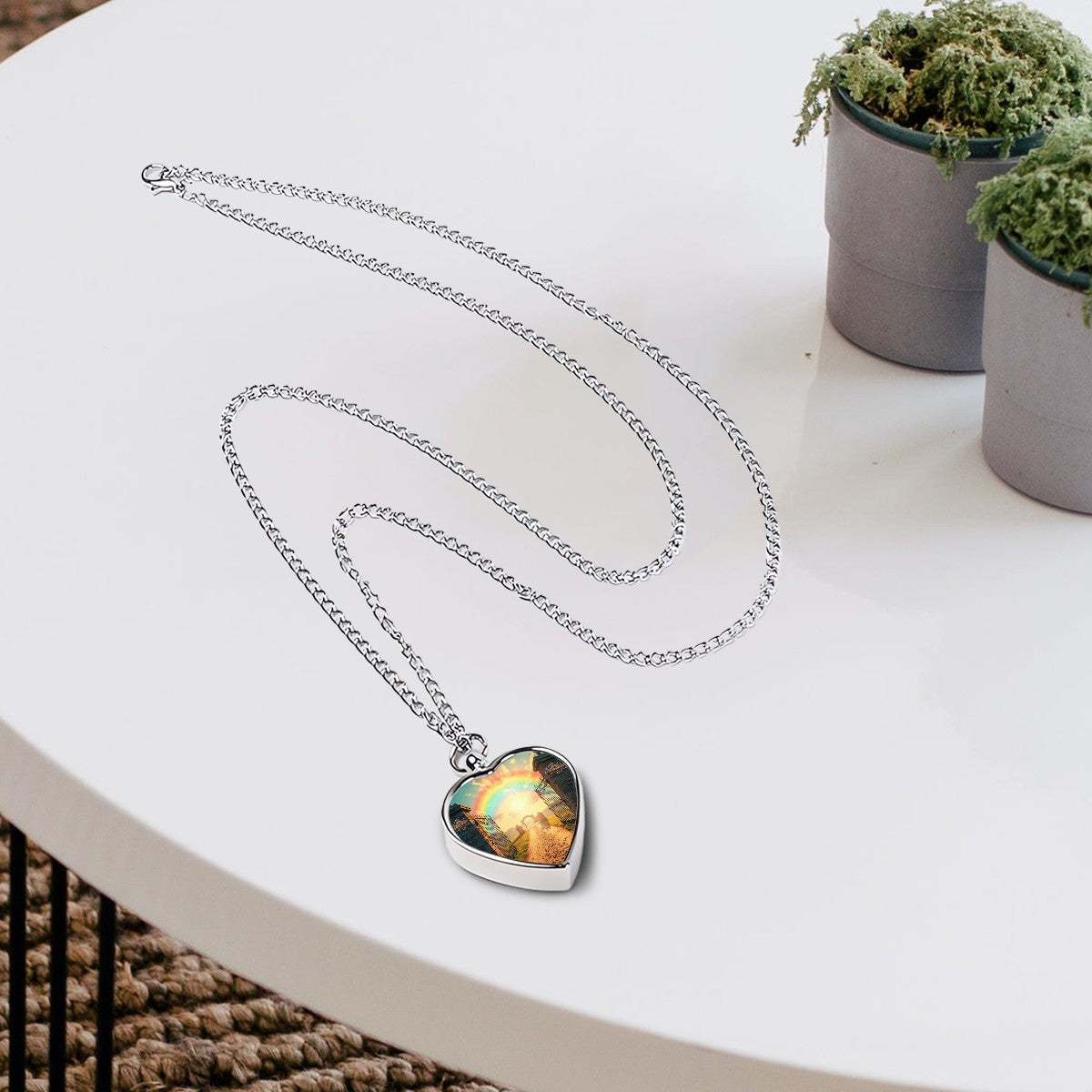 SPF Pet Ashes Necklace (Rainbow Bridge)